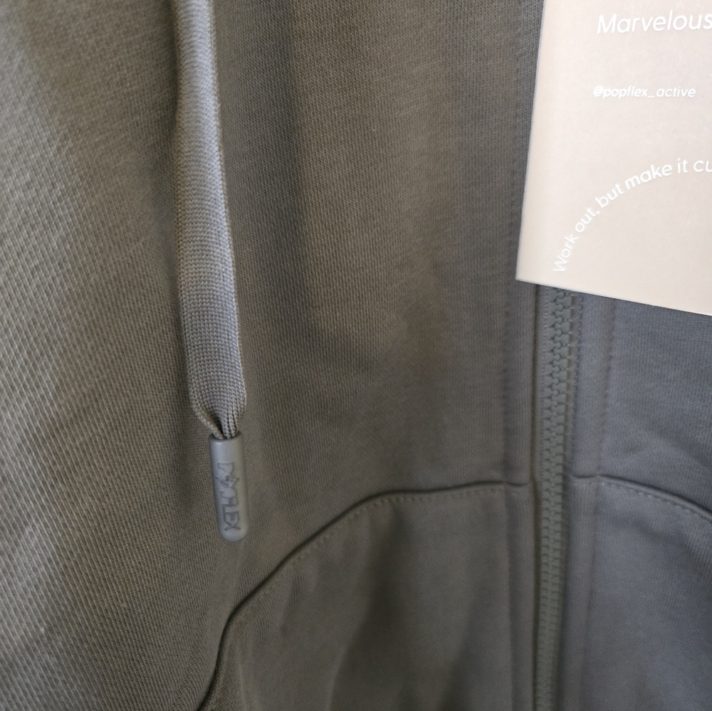 NWT Popflex Zip Cloud Hoodie Smoke - Picture 3 of 5